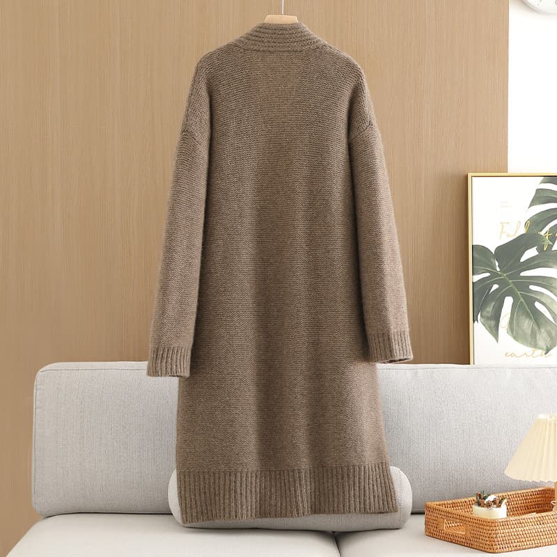 ニットワンピース ゆったりシルエットニットロングカーディガン