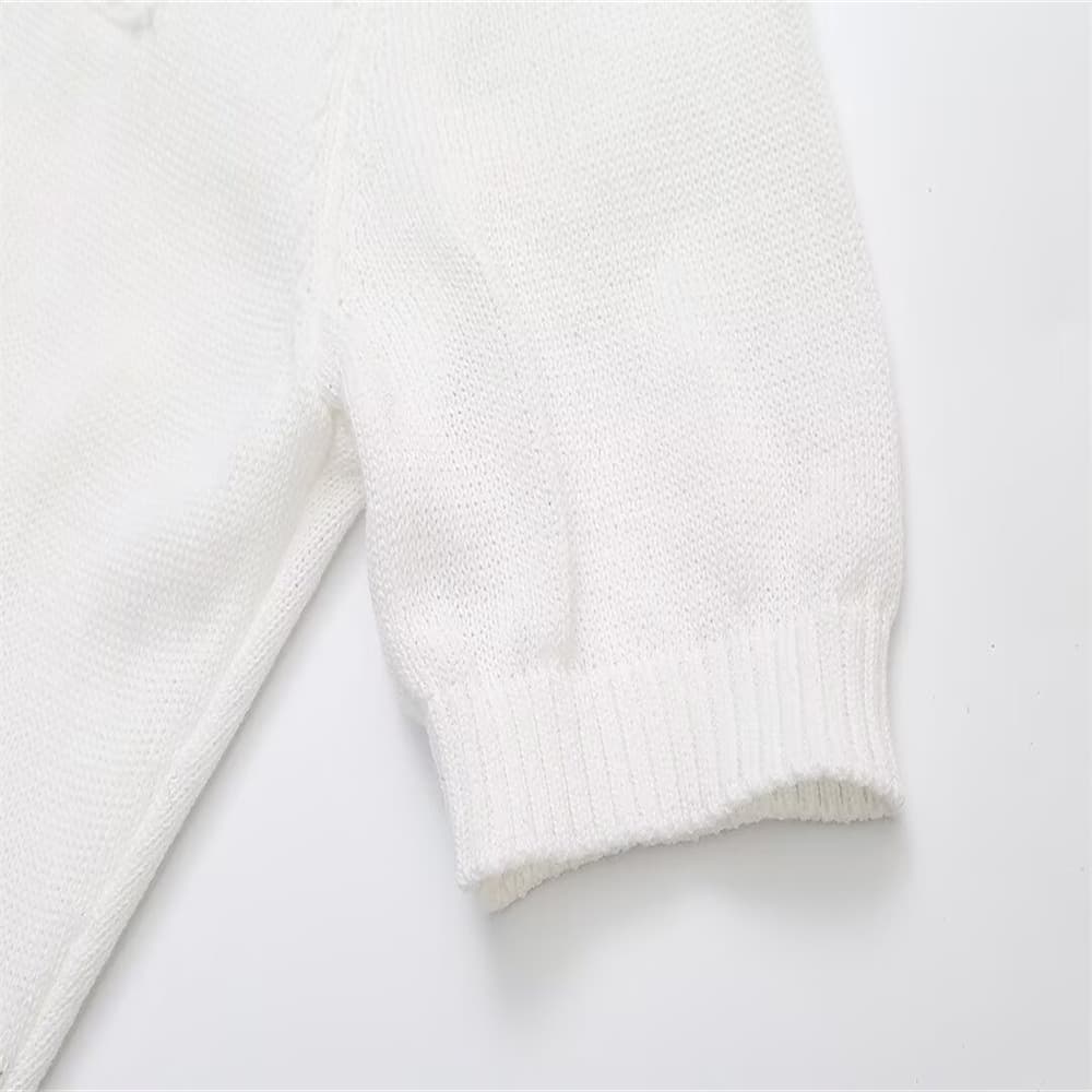 ニットワンピース 上品シルエットニットボタンワンピース